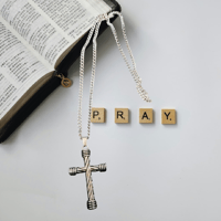 Cross Necklace - silver, multi-gender