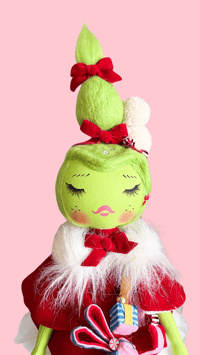 Image 1 of  MEDIUM ART DOLL & ORNAMENT HOLIDAY