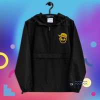 Image 1 of My Skull Is Gold Embroidered Champion Packable Jacket 
