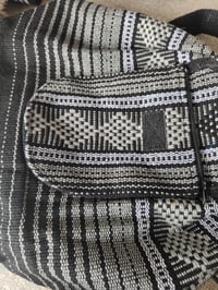 Image 2 of MALIA Mexican Baja woven fabric Backpack - BLACK