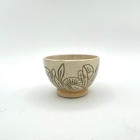 Image 2 of mini bowl, blue grey flowers