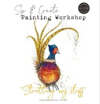 Image 1 of “How to paint a quirky pheasant” Paint Night at Scruffy Little Fox Retford