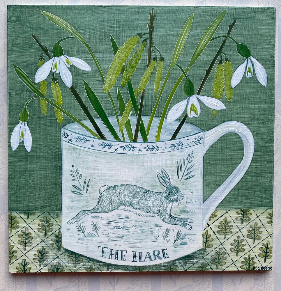 Image of The Hare cup and Snowdrops 