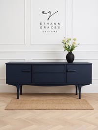 Dark Matt blue teak sideboard 