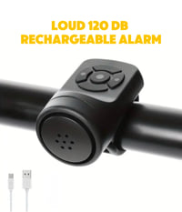 Image 1 of Rechargeable Anti-Theft Alarm and Horn for E-Bikes & Scooters