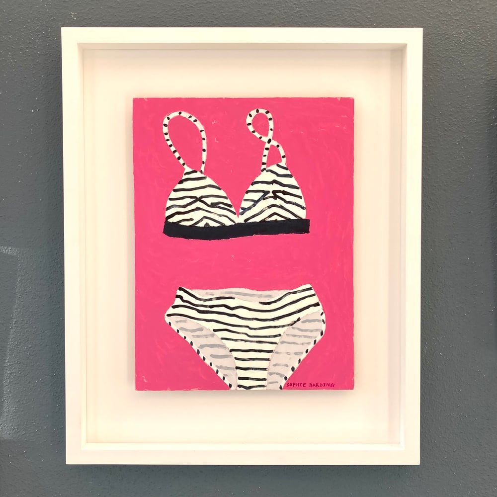 Image of Stripey Bikini painting 