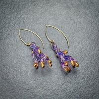 Image 1 of Golden Violet Ramaria Earrings