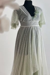 Image 2 of Photoshooting tulle dress Abriana | size S-M| sage and ecru