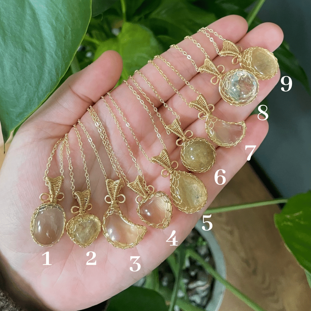 golden glow crystal necklaces!