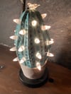 Light Green And White Themed Ceramic Cactus Night Light Lamp