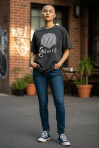 Image 5 of Get Use 2 It Snow Washed Oversized T-shirt Black