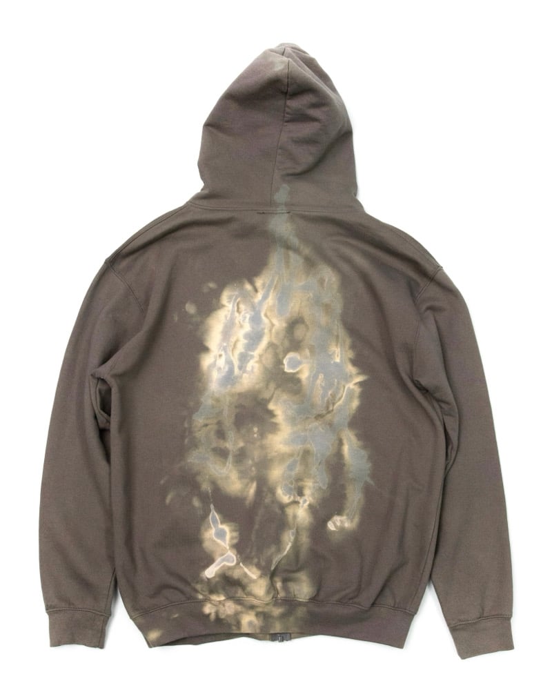 IMPLY — COLD F33T - Leaves Cross Zip-Up Hoodie (Charcoal)