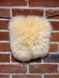 Image 2 of Sheepskin CREAM Wool Leather Shearling Pieces in Rectangle Natural Shapes