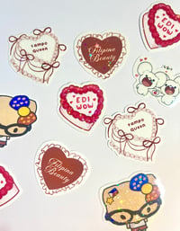 Image 1 of Heart cake Filipino Vinyl Stickers