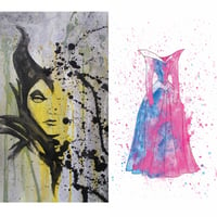 Image 1 of Disney Sleeping Beauty Art Print Selection- Maleficent / Dress