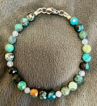 Image 3 of Faceted Turquoise and Blue Lace Agate