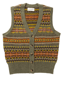 Image 8 of Fair-Isle Waistcoat - Made in Europe