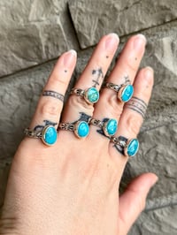 Image 4 of Stamped Turquoise Rings