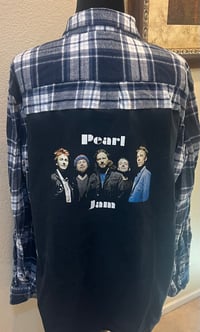 Vintage Navy/White Flannel Shirt Pearl Jam