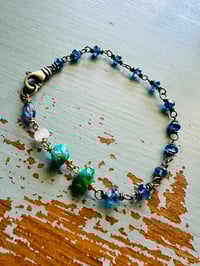 Image 2 of kyanite and gemstone bracelet