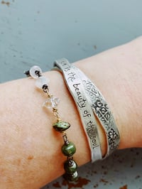 Image 10 of handcrafted sterling silver Rumi out beyond quote cuff