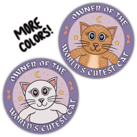 Image 1 of Owner of the World's Cutest Cat - Sticker