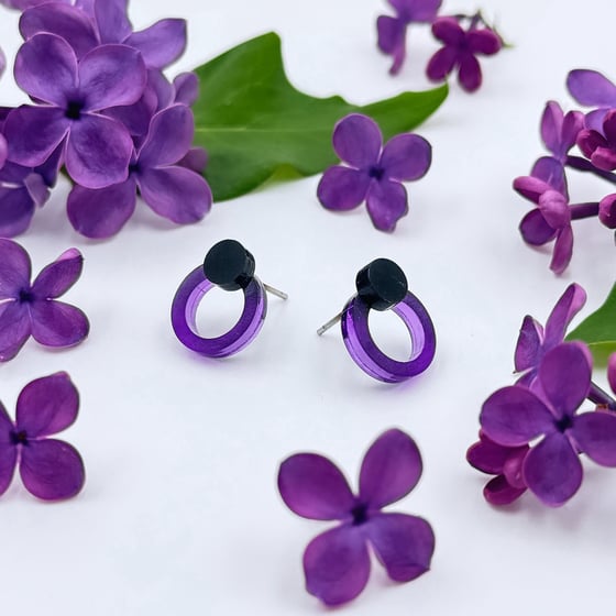 Image of Náušnice LouLou barevné zrcadlové