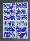 Blue Purple Stickers