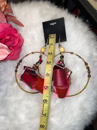 Image 3 of Large hoop neutral *red 