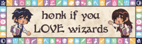 Image 2 of 11 x 3.5” "Honk if You Love Wizards" Bumper Sticker