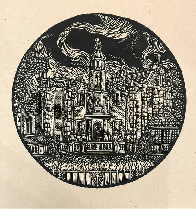 Haunted Mansion WDW Block Print