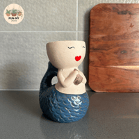 Mermaid Planter Pot - Blue