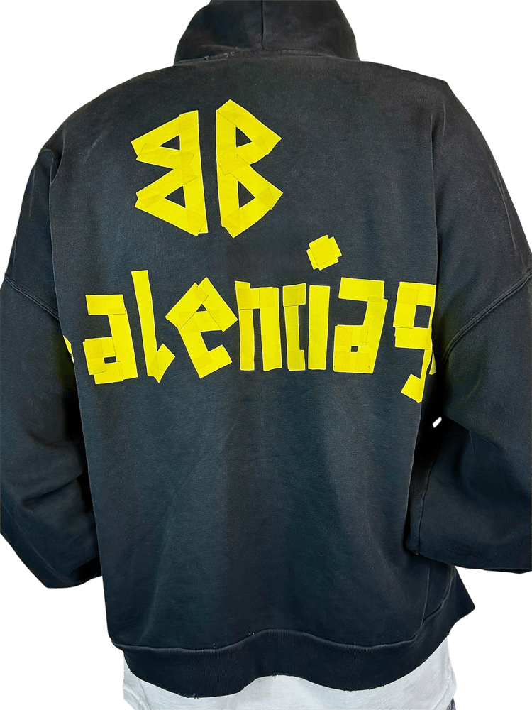 Image of Balenciaga SS23 'Tape' Zip-Up Hoodie