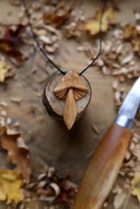 Image 1 of Mushroom Pendant Necklace. 