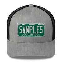 Image 2 of License Plate /Embroidered /Trucker Cap-9 COLORS AVAILABLE