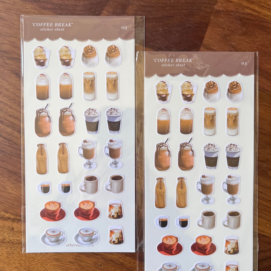 Image of 'Coffee Break' Sticker Sheet