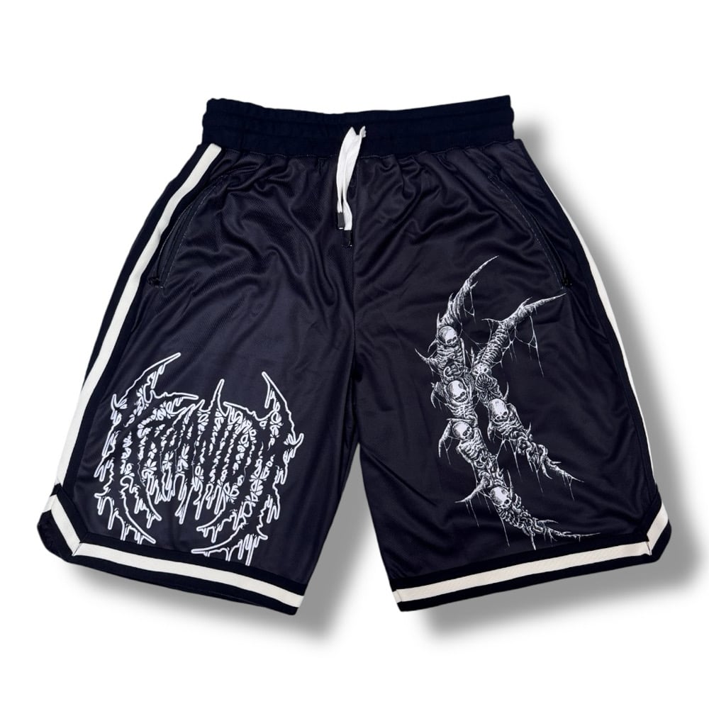 CRONOS×魔裟斗 MESH PANEL LOGO SHORTS CRONOS×魔裟斗 MESH PANEL LOGO SHORTS DEATH METAL - CARGO
