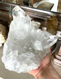 Image 8 of Large Clear Quartz Points Cluster Statement Piece #2595