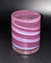 Image 1 of Purple Swirl Rocks Glass (glow in the dark)