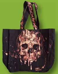 Image 1 of “RAGE” BLEACH PAINTED BLACK CANVAS TOTE