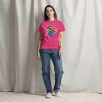 Image 3 of Retro Patriotic Surfing Sloth T-Shirt for Men and Women