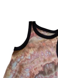 Image 5 of L Ladies Fitted Knit Contrast Tank in Sedona Radial Ice Dye