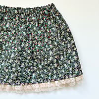Image 1 of Girls' Fun & Fabulous Skirt - Hunter Green Floral - Rifle Paper Co.