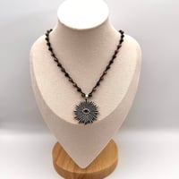 Image 2 of Pink Zebra Evil Eye Necklace