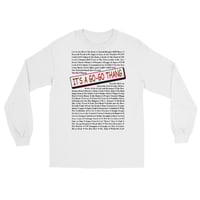Image 3 of LOVE DC GOGO "IT'S A GOGO THANG" Light Men’s Long Sleeve Shirt/ Black Text (see color options)
