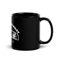 Image of Satan is my co-pilot Black Glossy Mug