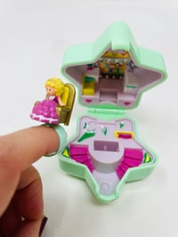Image 1 of Polly Pocket Vintage baguier étoile menthe