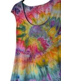 Image 10 of S Stretch Knit Fit and Flare Midi Dress in Euphoria Spiral Ice Dye