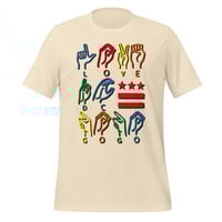 Image 1 of LOVE DC GOGO "THE LANGUAGE OF LOVE" Light Unisex Tee (see color options)