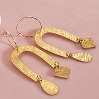 Image 3 of Brass Horseshoe Shapes Earrings